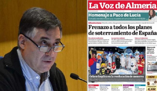 Gervasio y portada La Voz de Almeria(1)